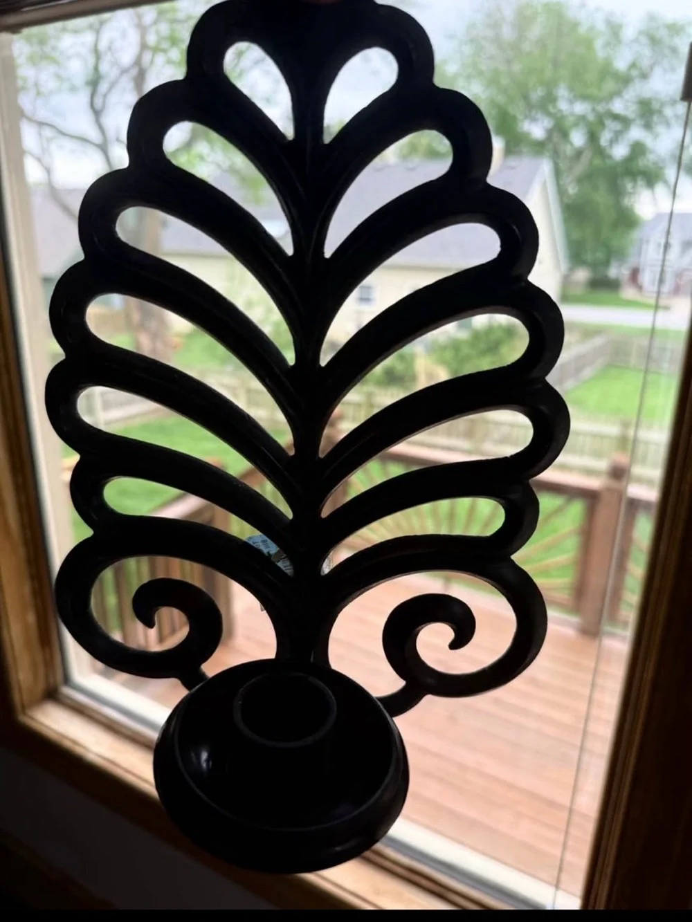 Metal Wall Sconce Candle Holder - Brown Finish